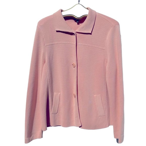 Talbots - Sweater blazer w/collar and 3 button closure, pinky/mauve ,EUC - Picture 1 of 13